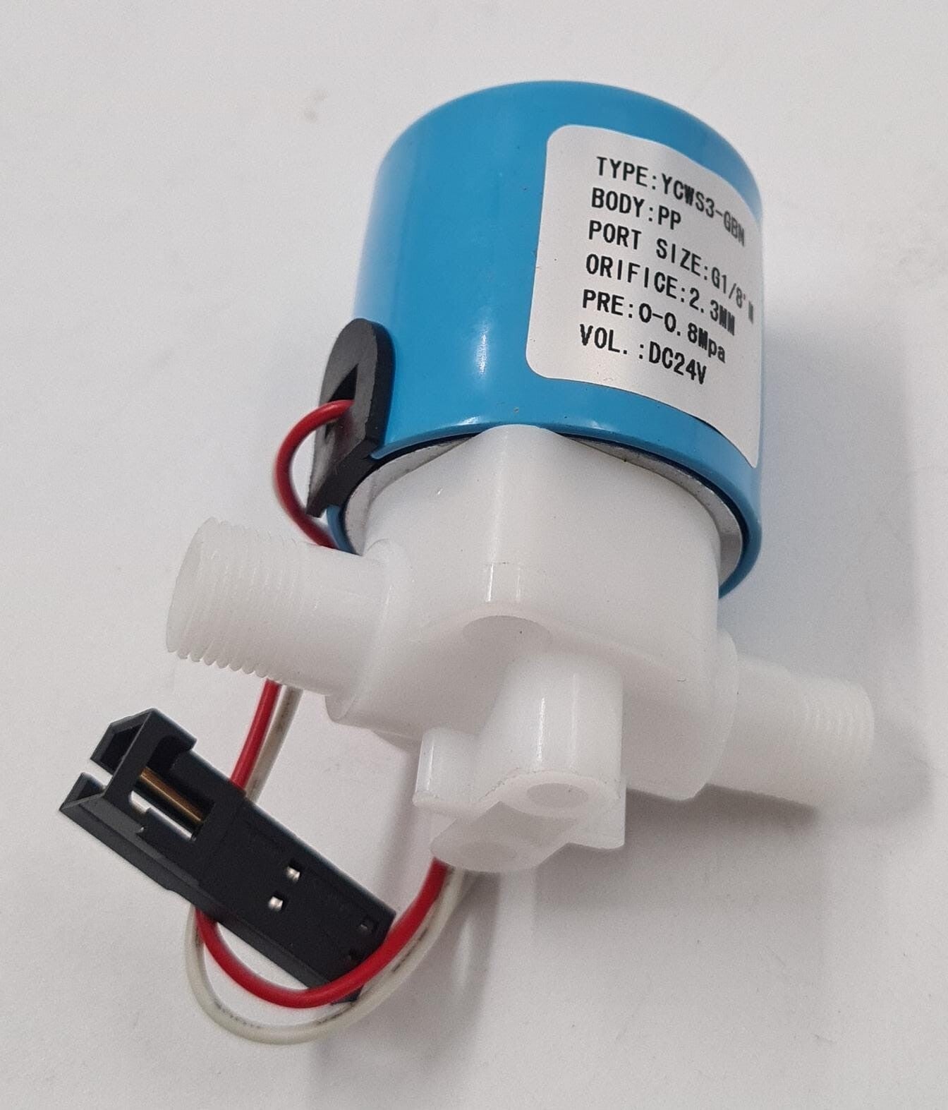[LOT OF 5] YCWS3-GBN PP G1/8' 2.3MM 0-0.8MPA DC24V Water Inlet Solenoid Valve
