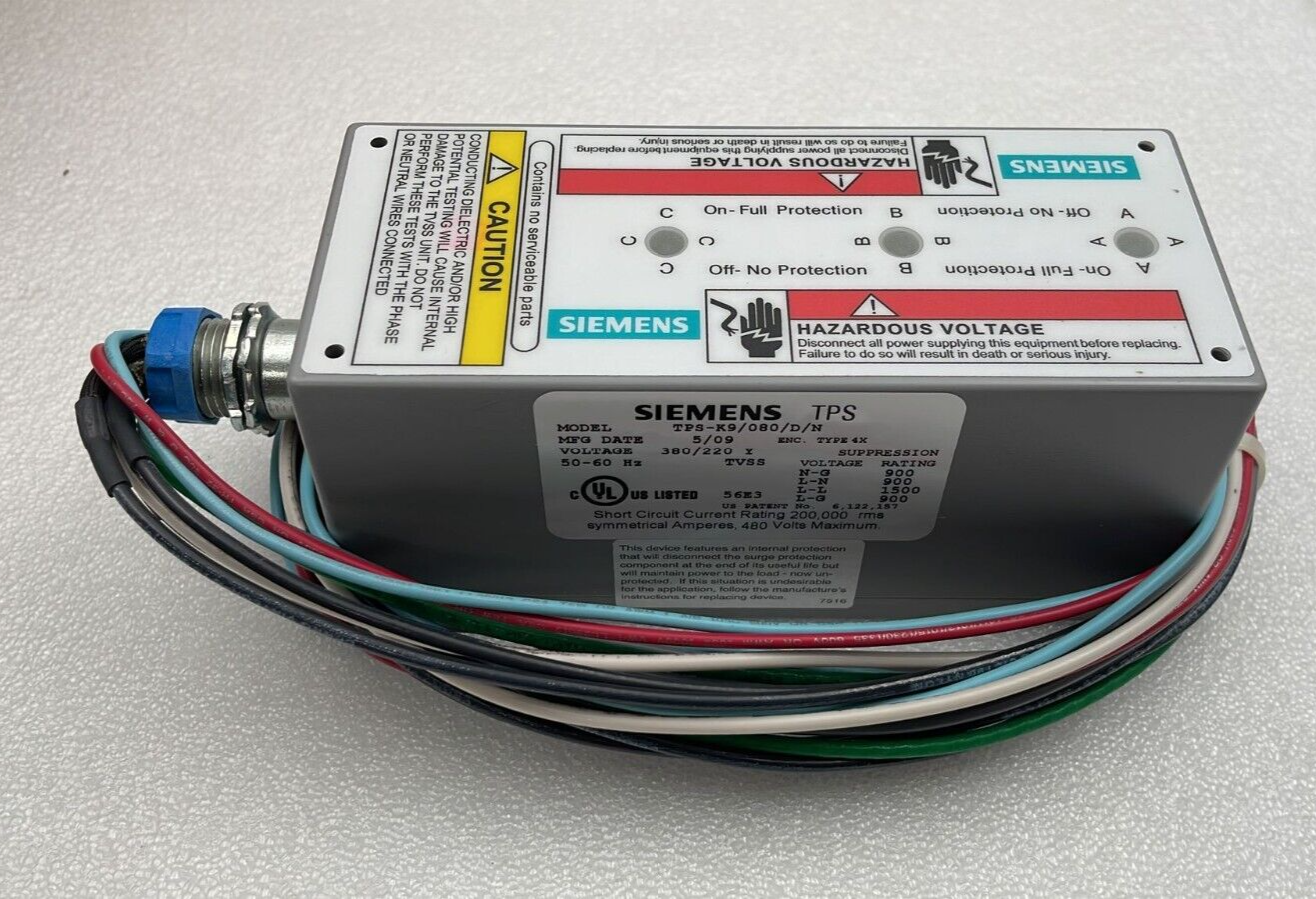 SIEMENS TPS 9 Transient Voltage Surge Protection TPS-K9/080 380/220V