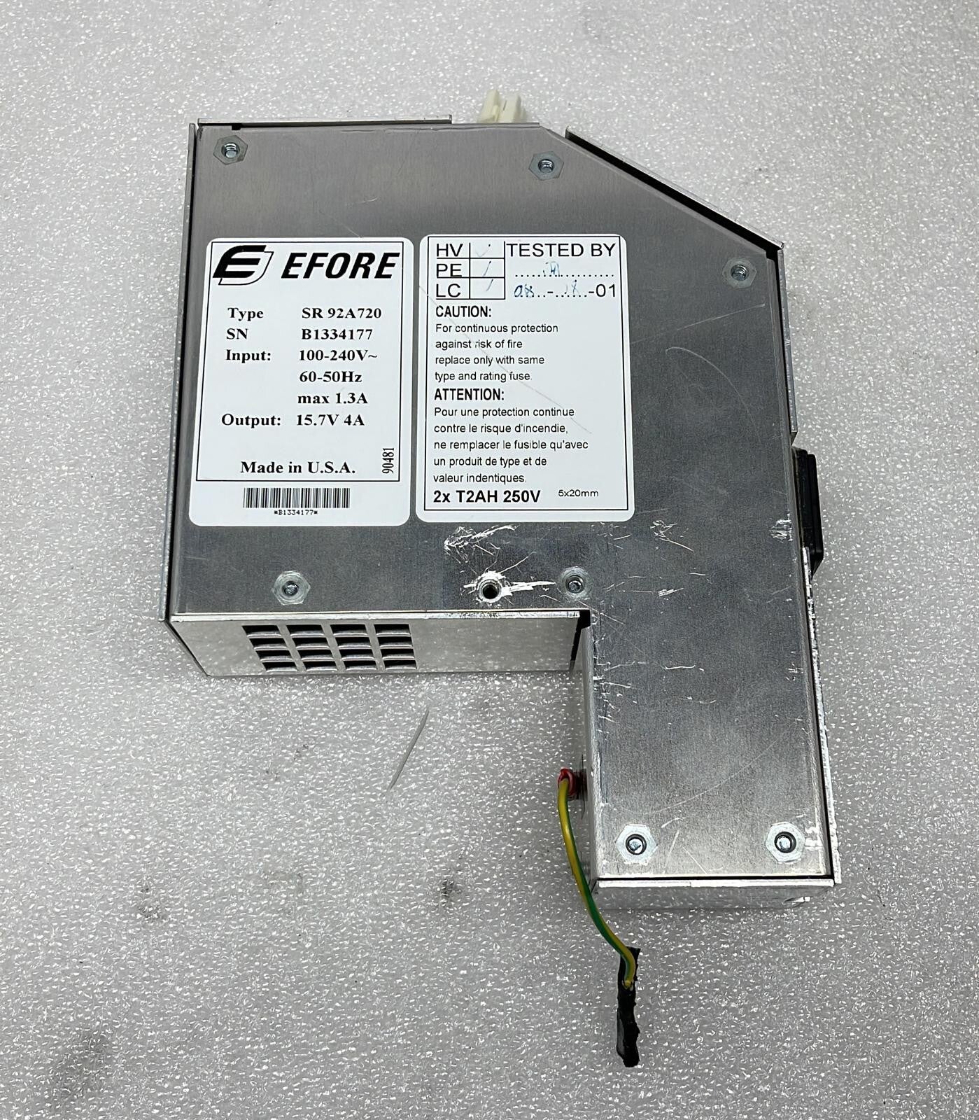 Cardiocap Efore SR92A720 Power Supply