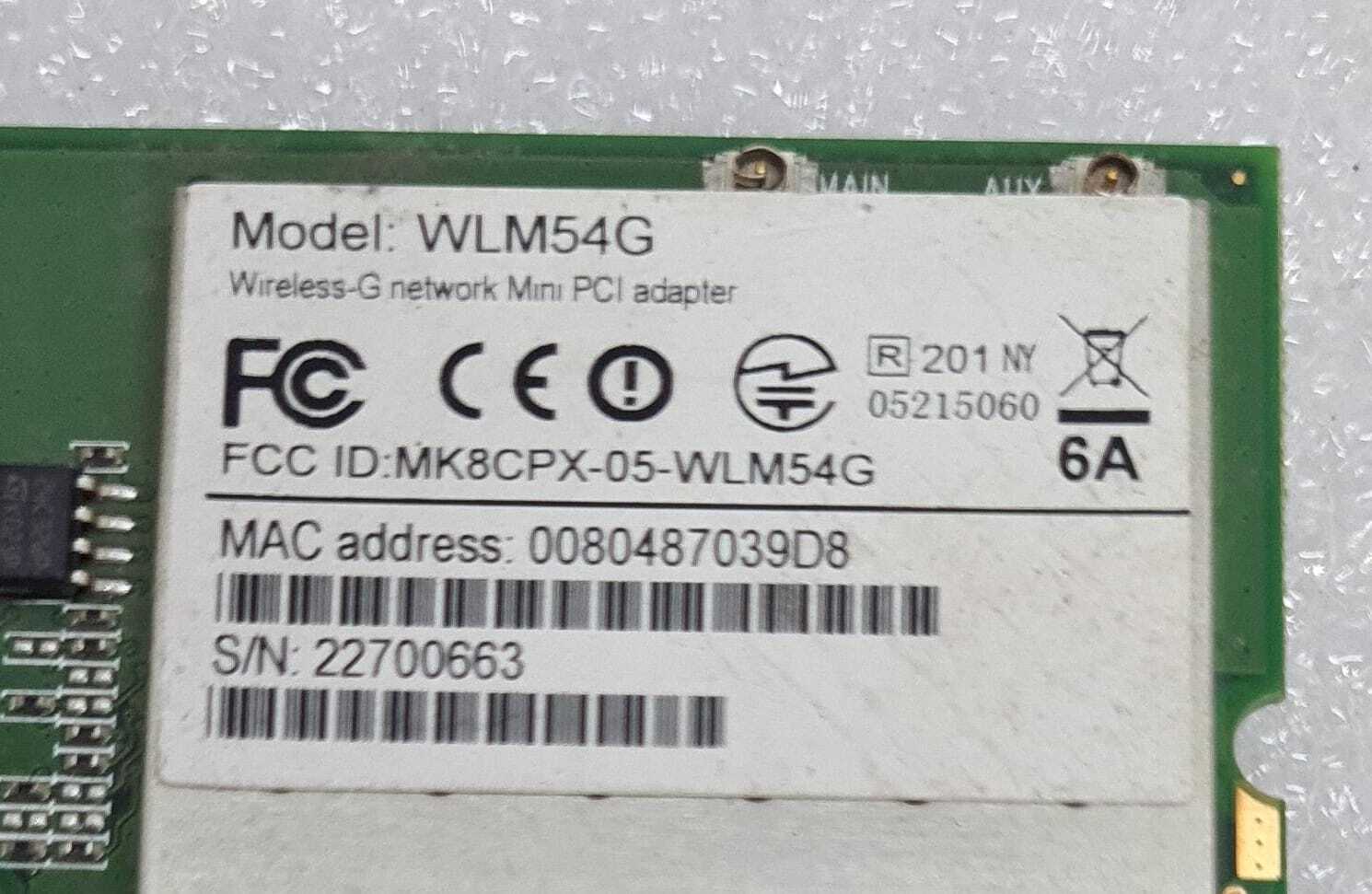 Compex WLM54G Wireless-G Network Mini PCI Adapter MK8CPX-05-WLM54G