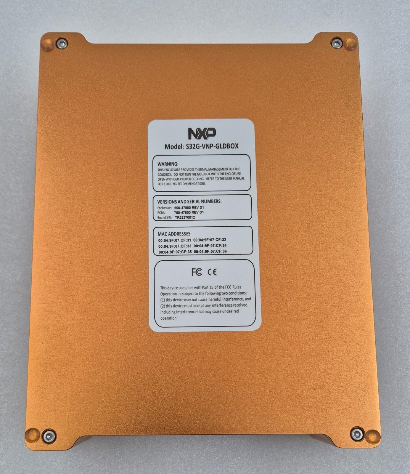 *NEW* NXP S32G-VNP-GLDBOX Development Platform Vehicle Network Processor KIT