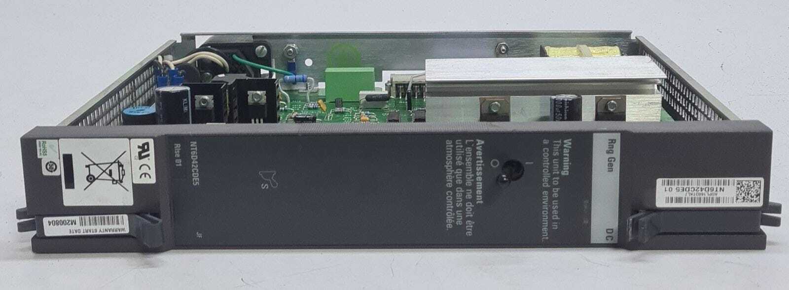 NORTEL ASTEC Rng Gen DC Ring Generator Card NT6D42CDE5 Rlse 01