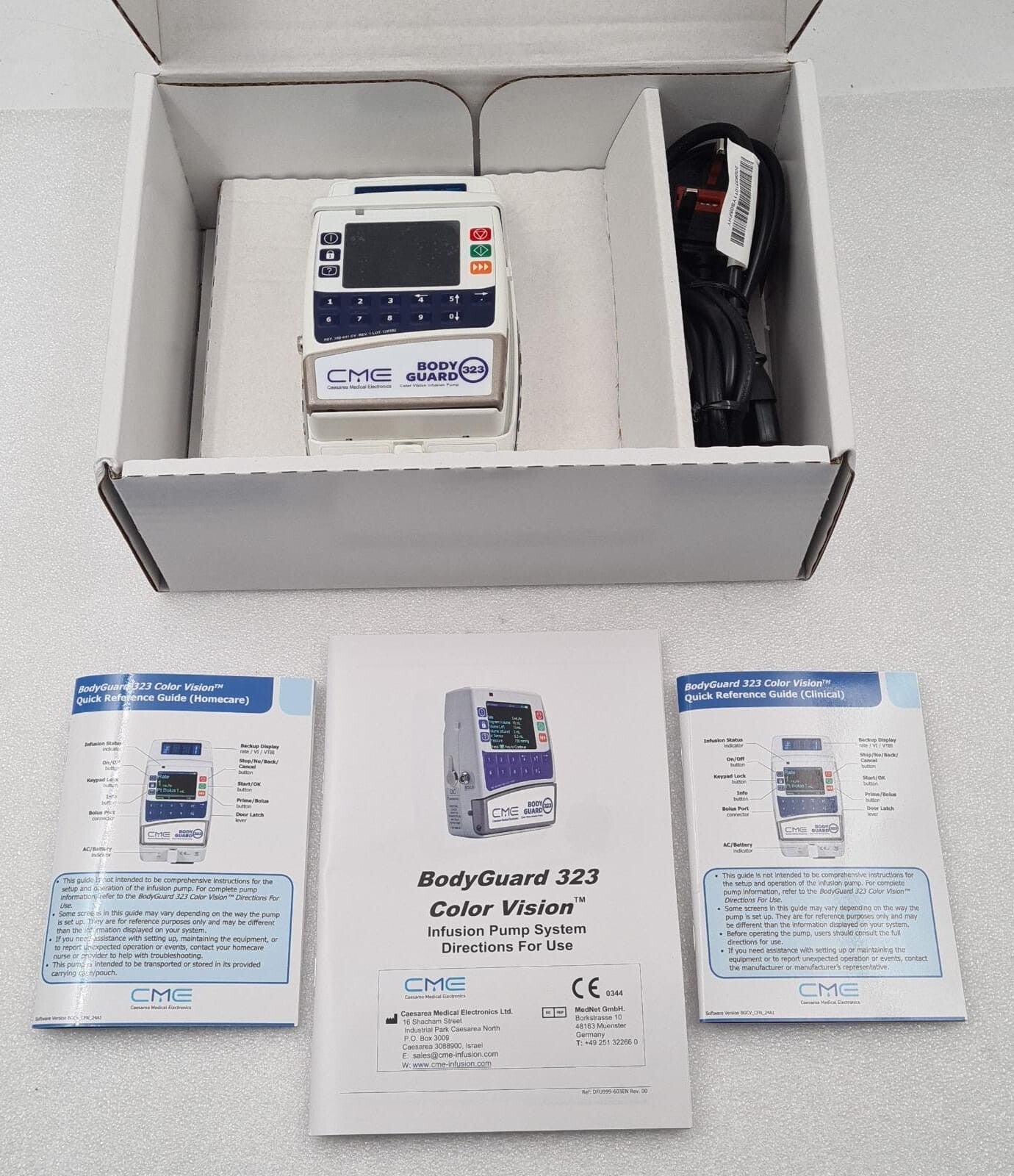 *NEW* MedNet CME Caesarea BodyGuard 323 999-603EN Infusion PUMP & CHARGER KIT