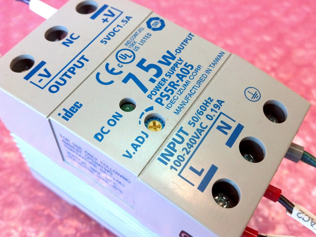 Idec Izumi Output Power Supply Ps5r A 05 7.5 W 100 240vac 0.19 A 50 60 Hz