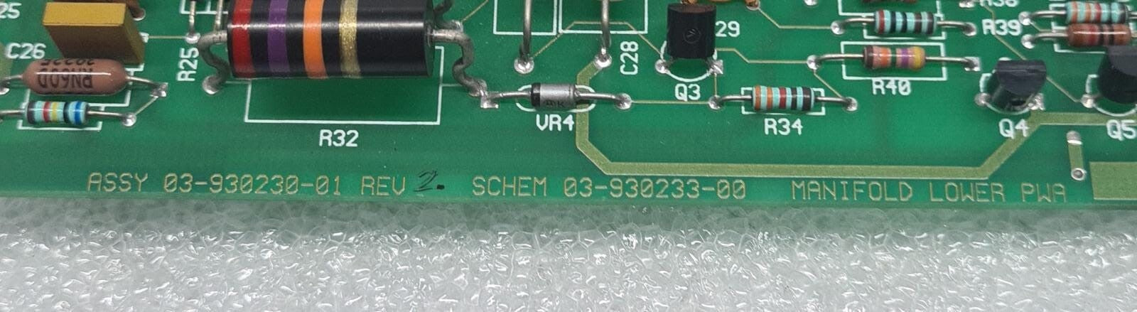 Varian Saturn GCMS 2000 Manifold Lower PWA 03-930230-01 SCHEM 03-930233-00 Board