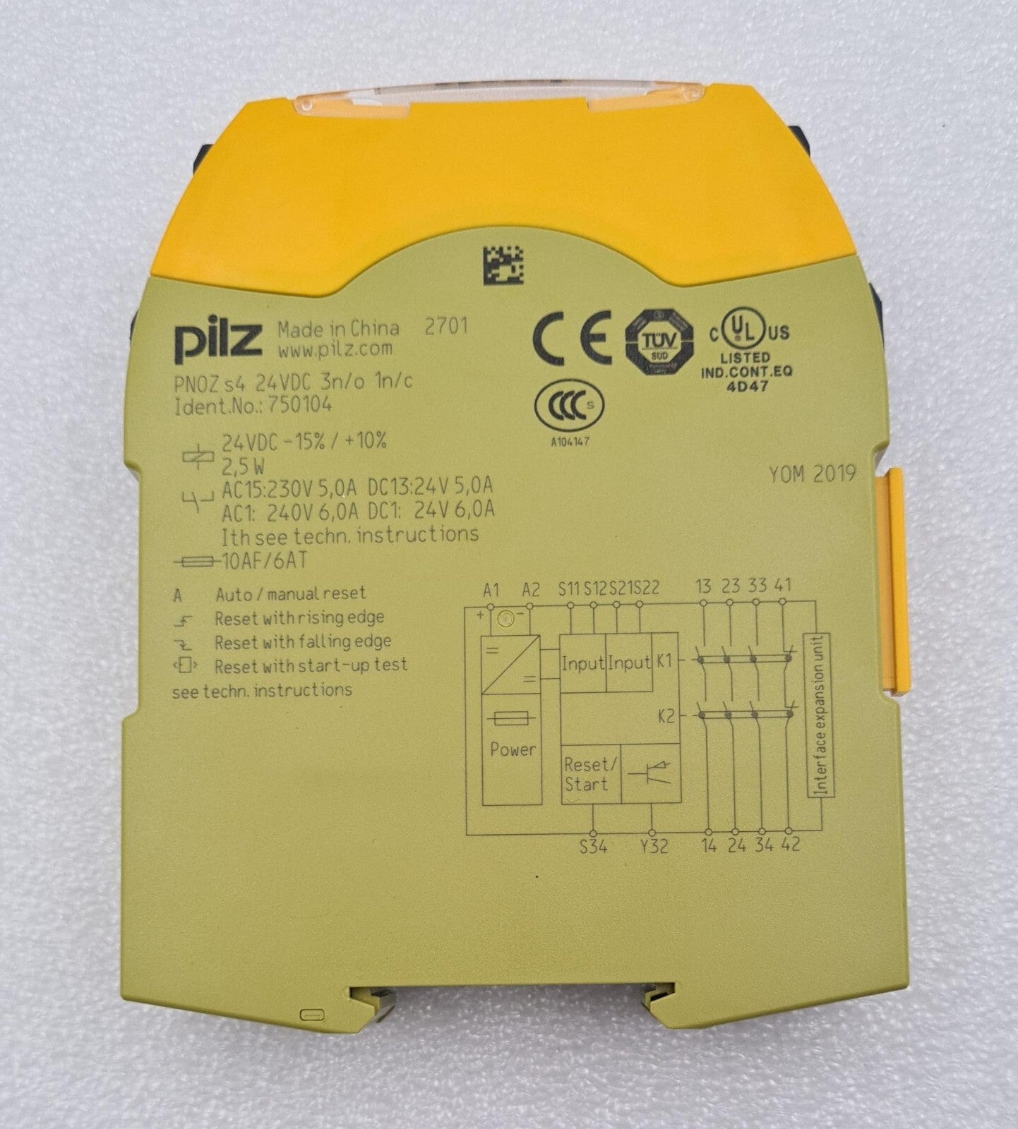 Pilz PNOZ s4 24VDC 3n/o 1n/c Safety Relay 750104