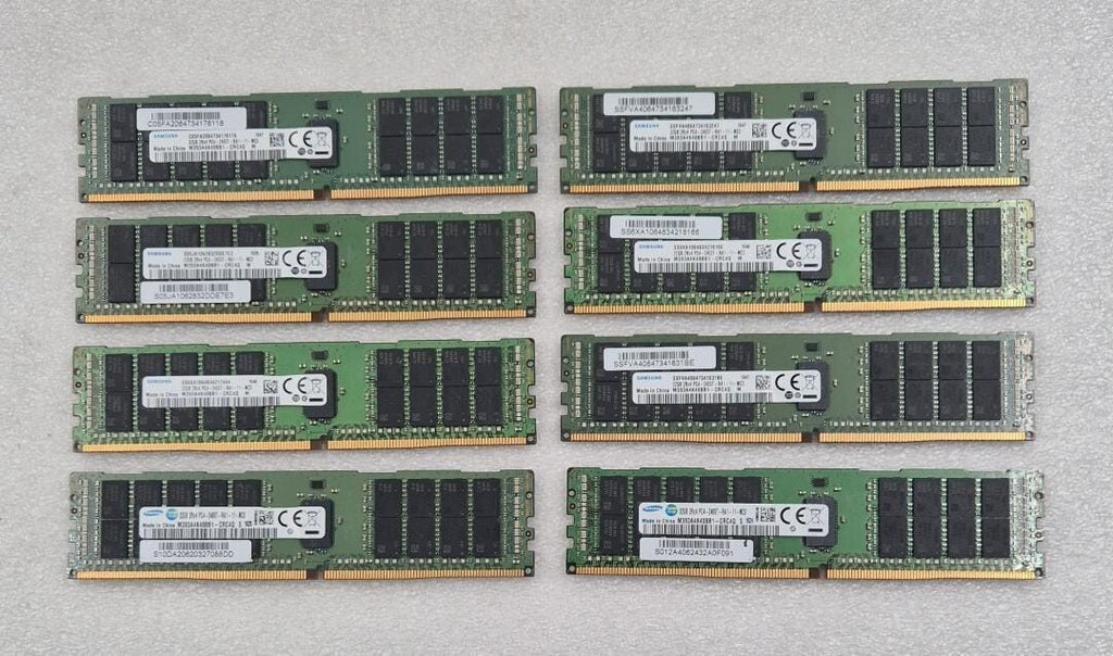 LOT 8 PCS- SAMSUNG 32GB 2Rx4 PC4-2400T M393A4K40BB1-CRC4Q DDR4 Memory Server RAM