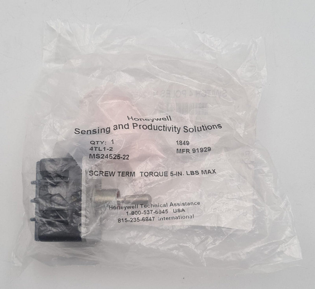 [LOT OF 3] NEW SEALED - HONEYWELL MS24525-22 4TL1-2 SWITCH TOGGLE MS27789-23D