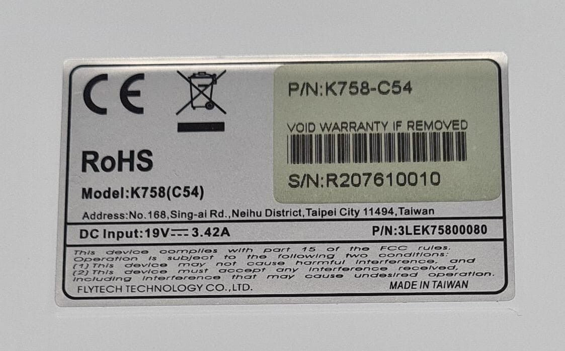 FLYTECH K758-C54 Multifunctional Touch Panel PC Screen 21.5" 8G i3-7100 128GB