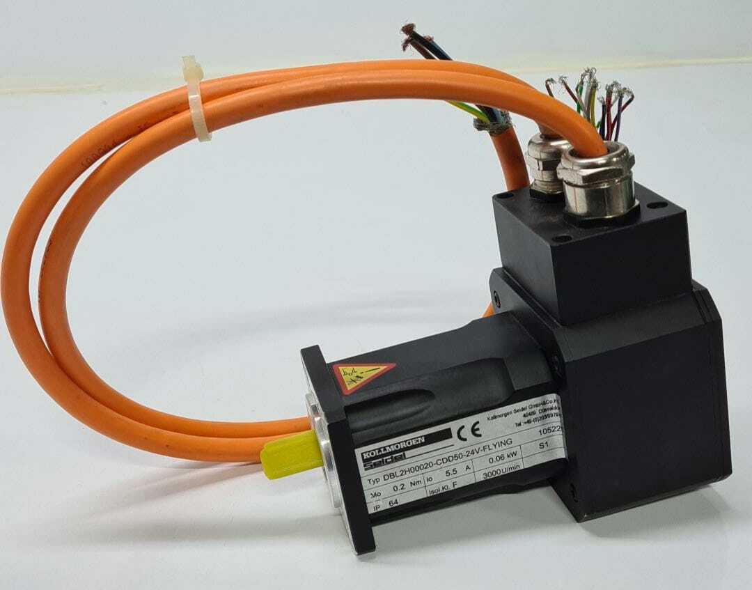 KOLLMORGEN SEIDEL SERVO MOTOR DBL2H00020-CDD50-24V-FLYING 5.5A 0.06 kW
