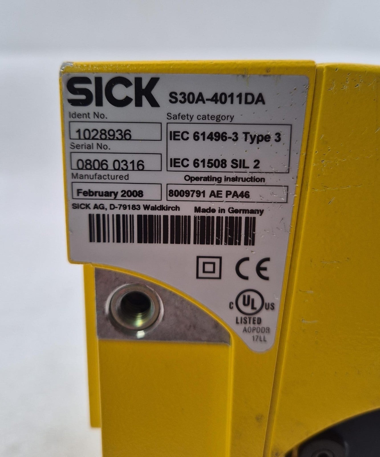 SICK S30A-4011DA 1028936 Safety Laser Scanner S30A-XXXXDA **FOR PARTS**