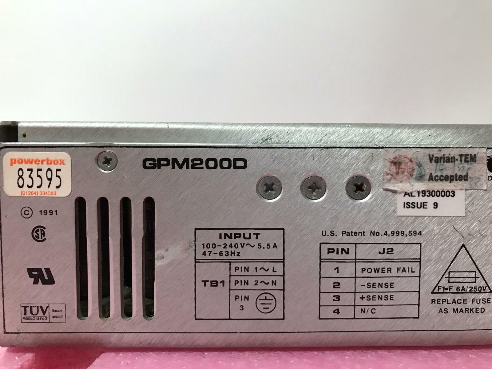 Condor GPM200D DC Power Supply & Wires Kit for Varian OEC Medical