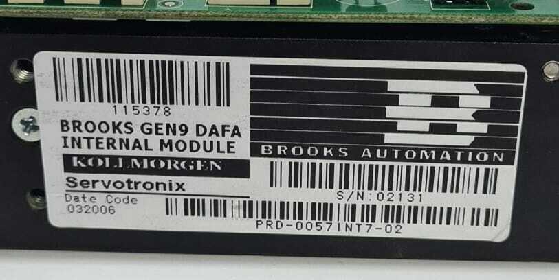 BROOKS AUTOMATION 115378 GEN9 DAFA, KOLLMORGEN PRD-0057INT7-02