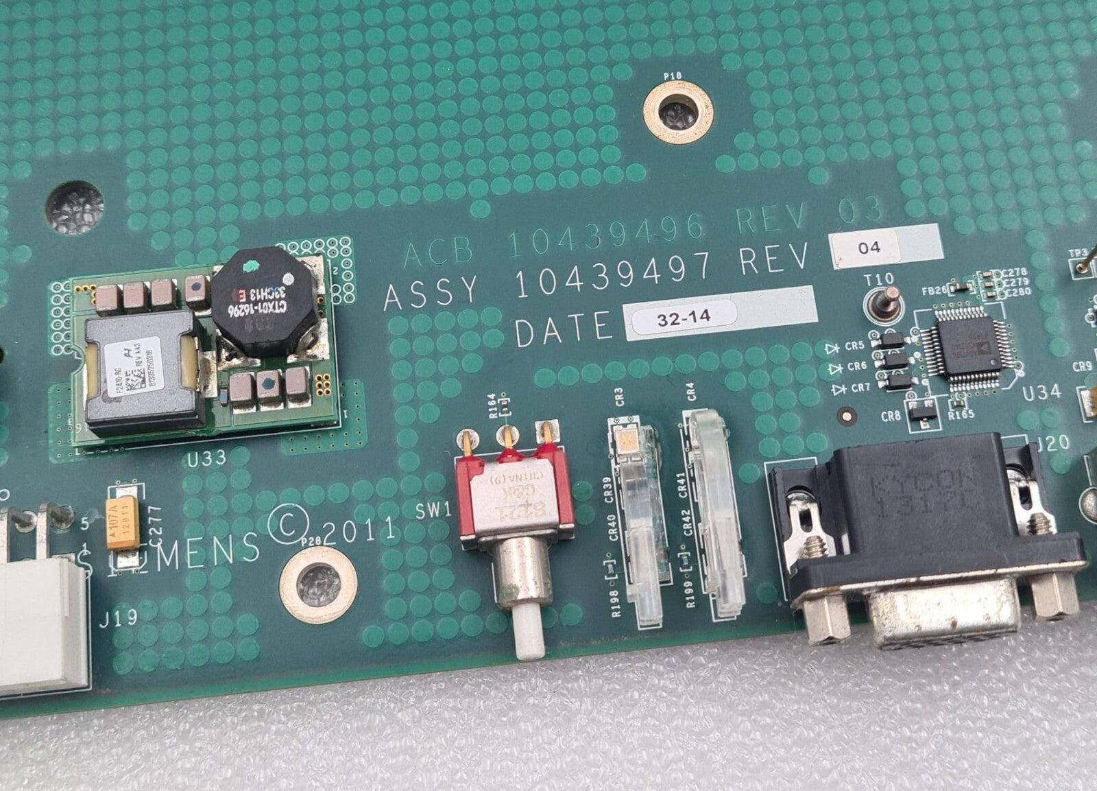 Siemens Medical ASSY 10439497 REV 04 MBM Main Board for Ultrasound System