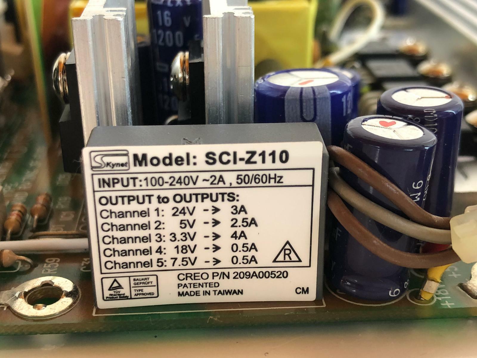 Skynet Power Supply SCI-Z110 100-240V 209-A00520 For Creo iQsmart Scanner Kodak