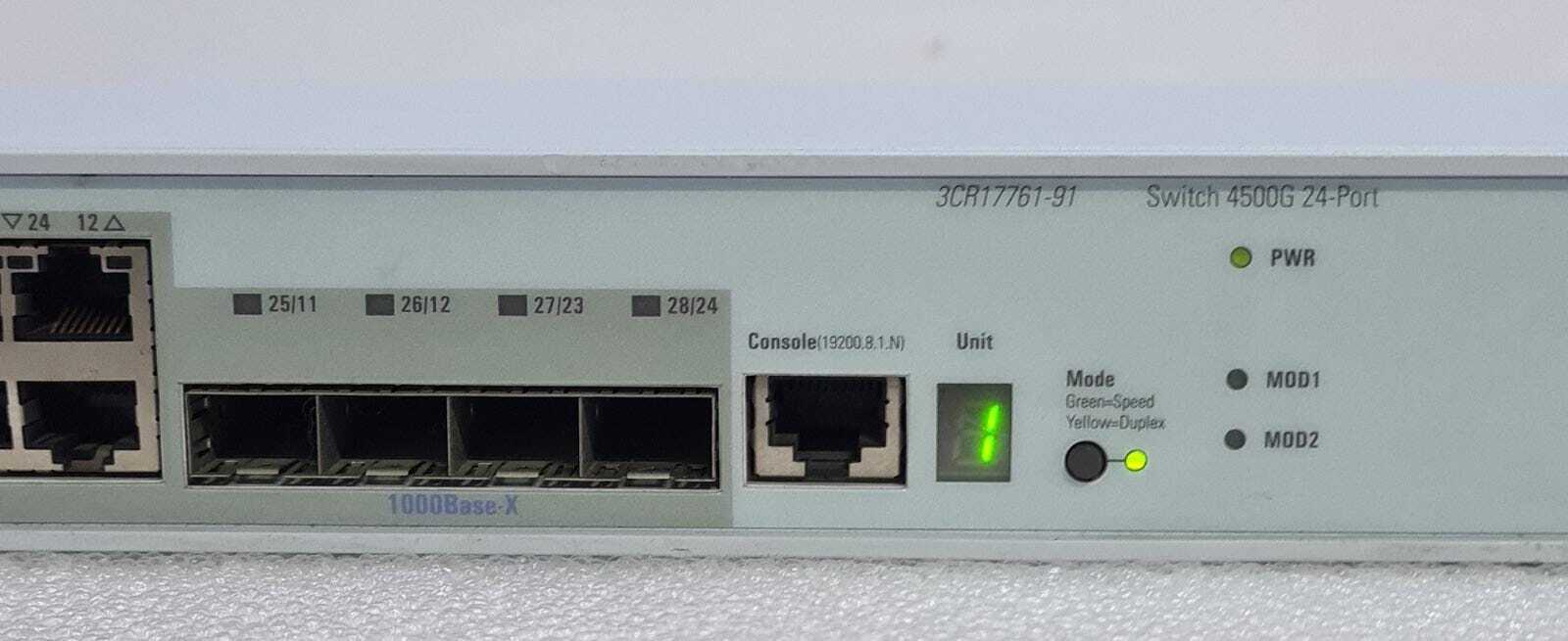 3COM 3CR17761-91 24-Port Gigabit Switch 4500G