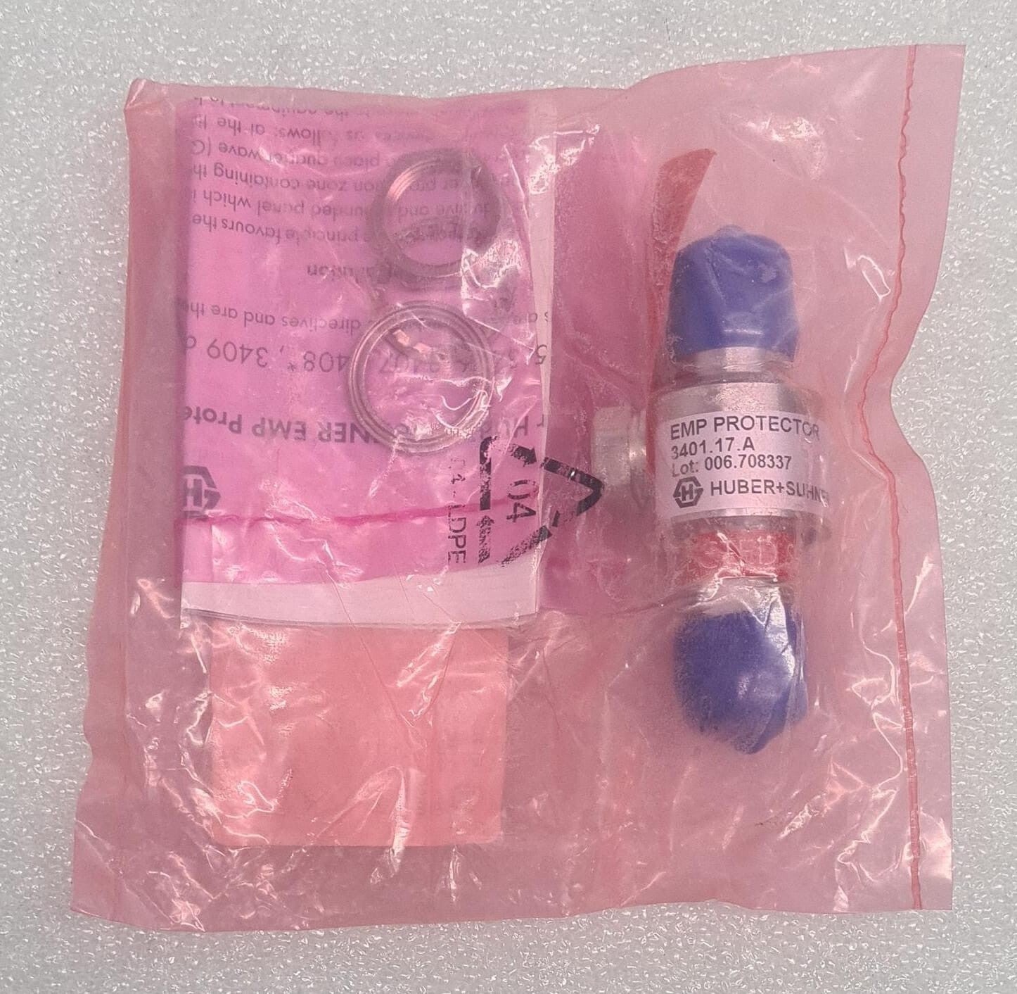 NEW SEALED - HUBER SUHNER 22543736 EMP Lightning Protector 3401.17.A