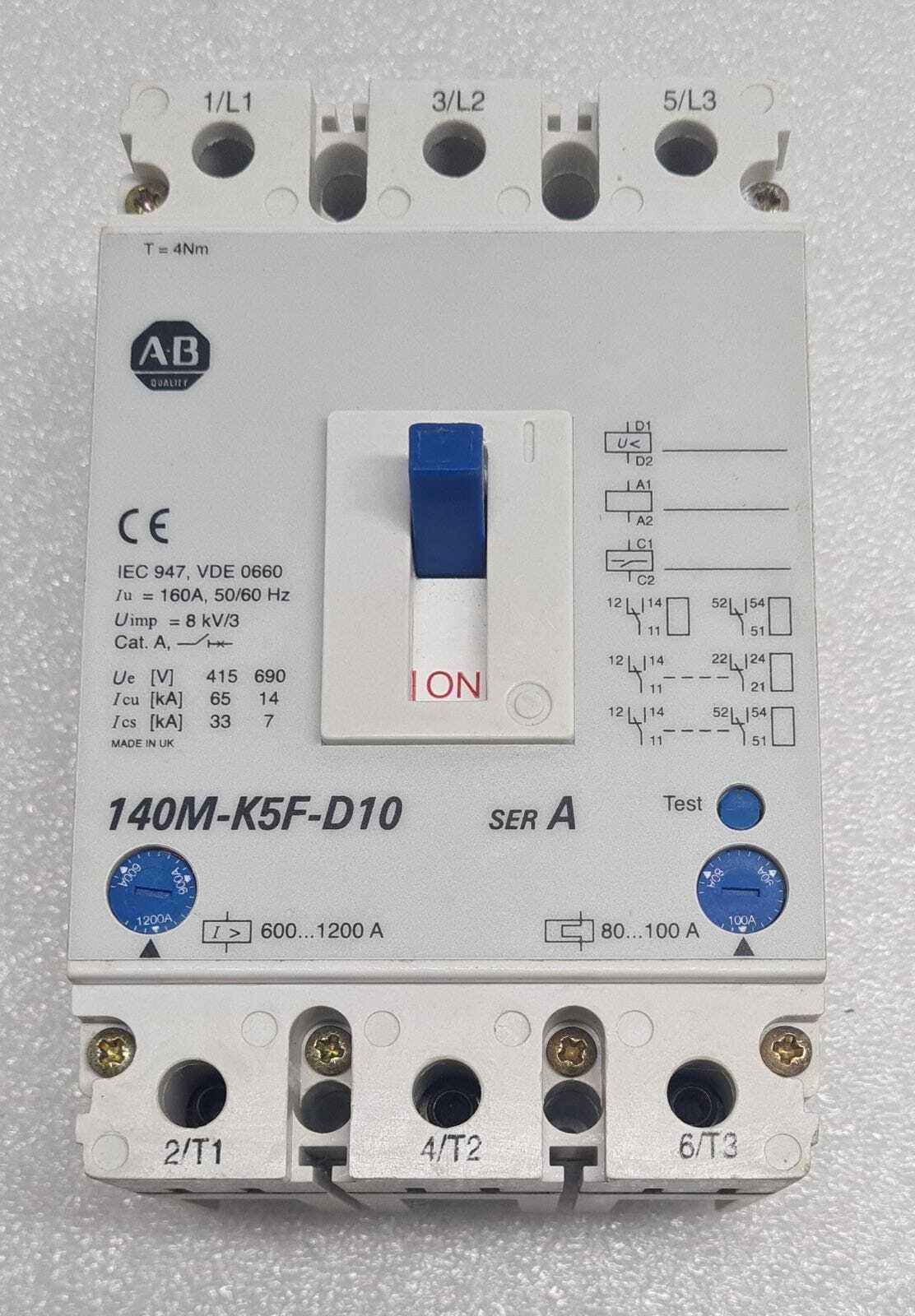 Allen-Bradley 140M-K5F-D10 Circuit Breaker IEC947 VDE0660