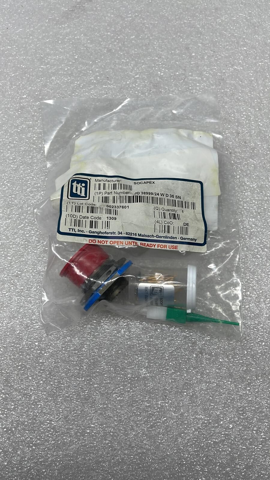 [LOT OF 5] TTI Scoapex JD38999/24WD35SN MIL SPEC Connector