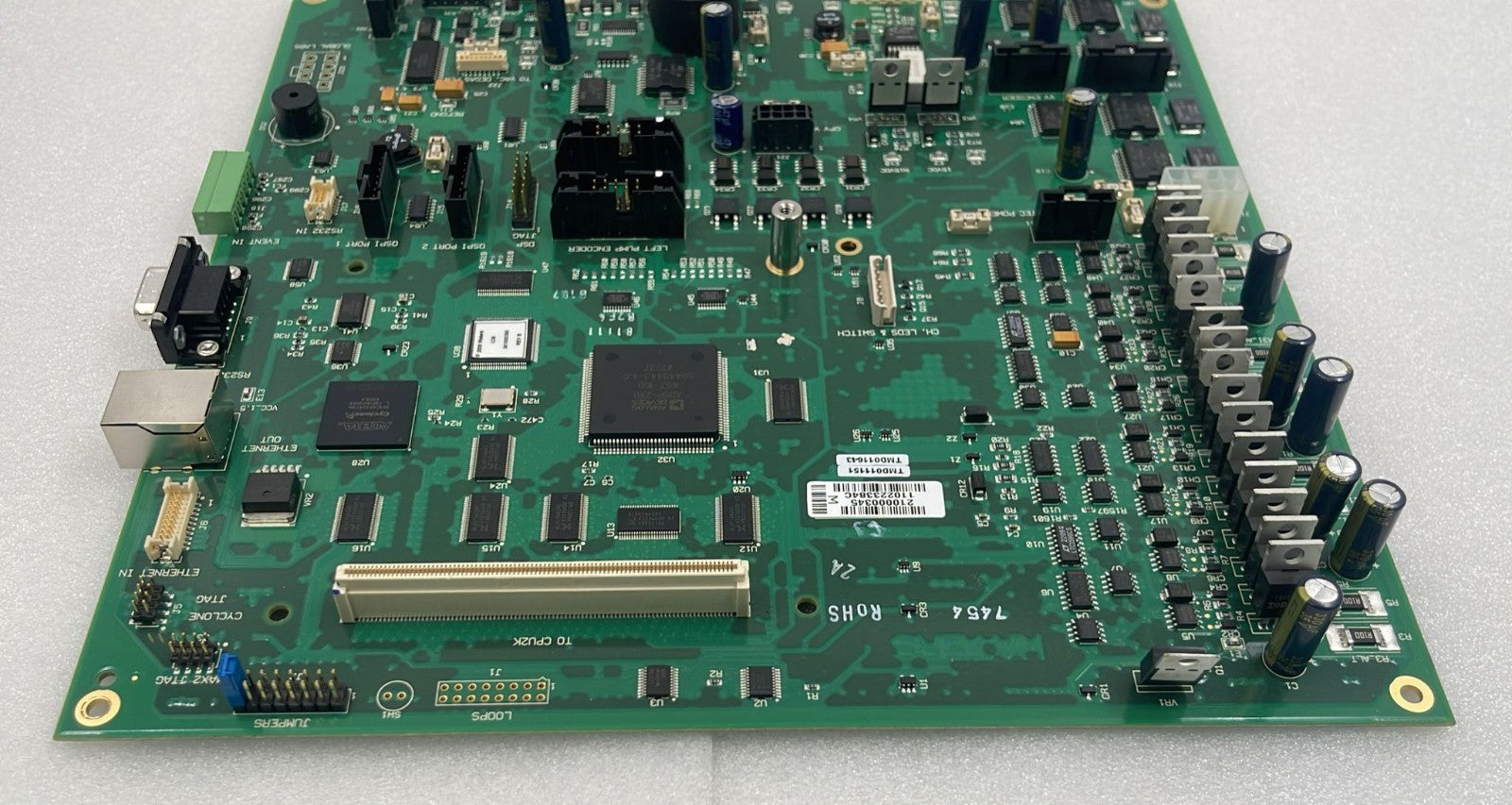 Waters 510000345 pump control PCB component overview