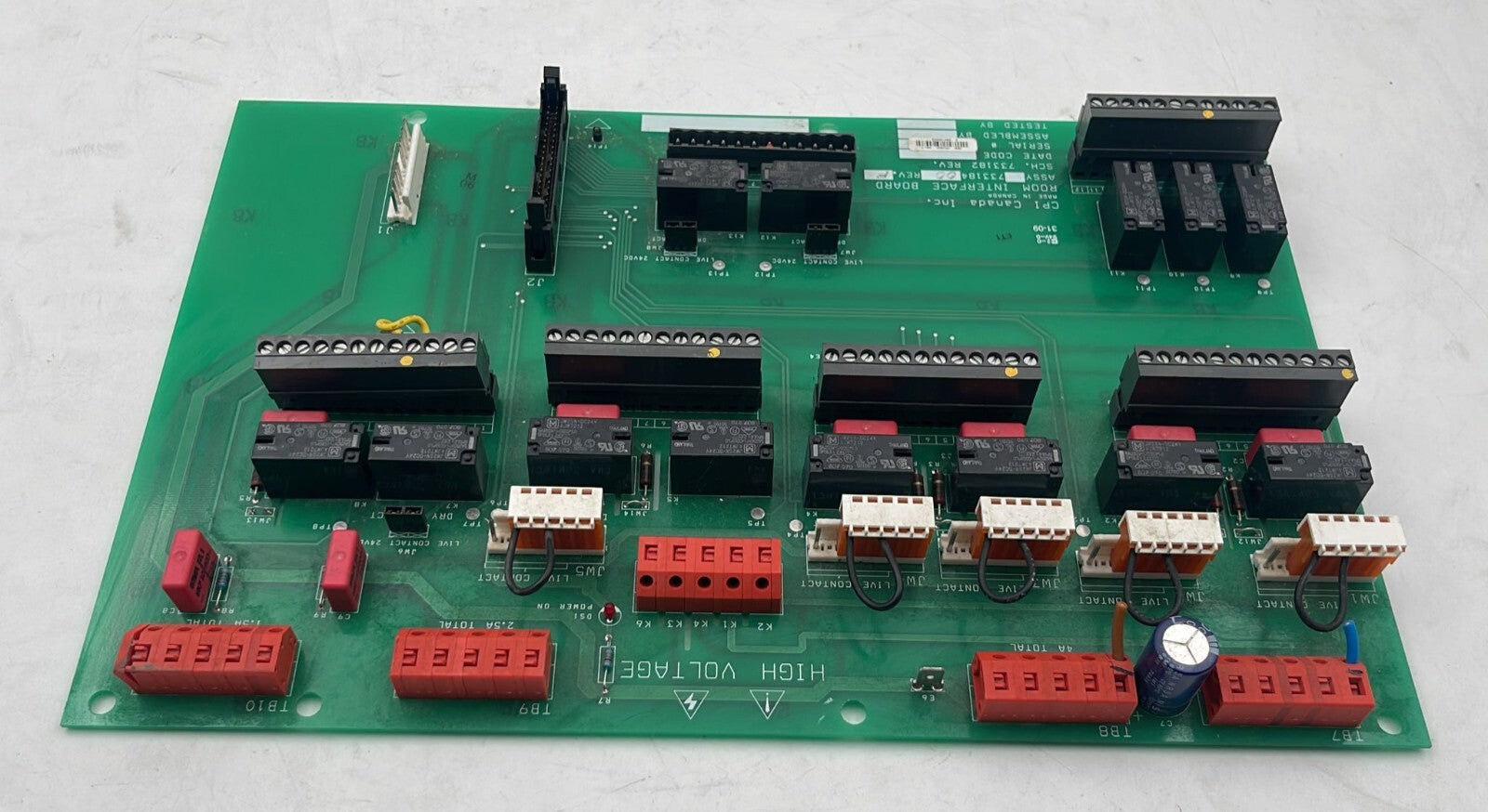 INDICO X-Ray CPI Room Interface Board PWB 733184 SCHEM 733182 PWB 733183