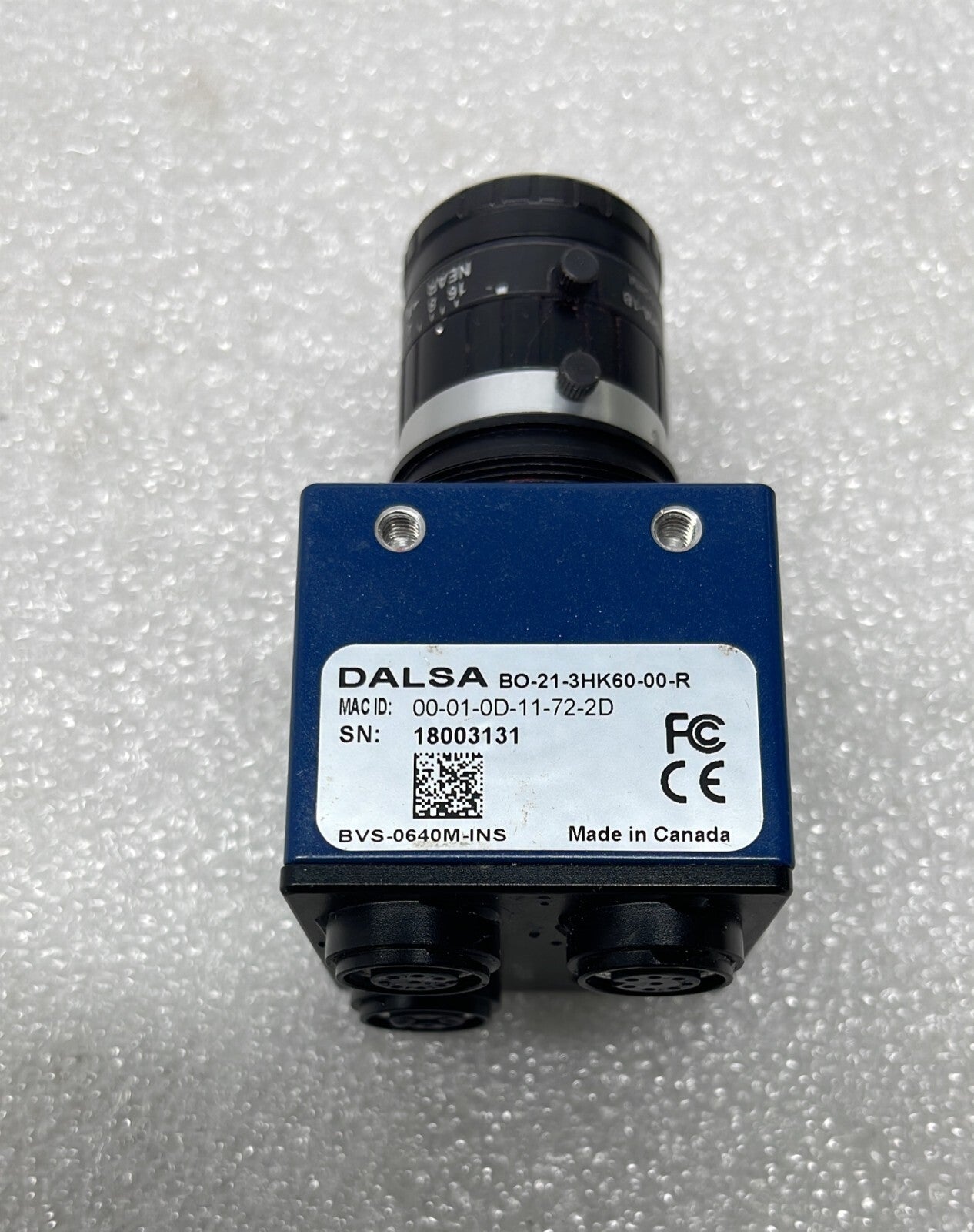 DALSA BO-21-3HK60-00-R W/ FUJINON HF16HA-1B Vision Camera **AS IS