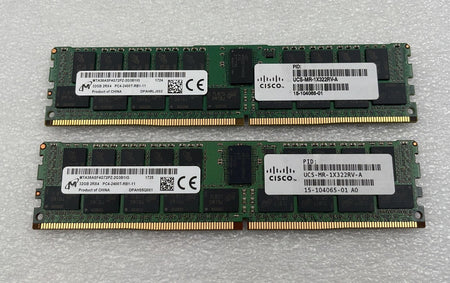 Micron 32GB DDR4 ECC RDIMM server memory module PC4-2400T