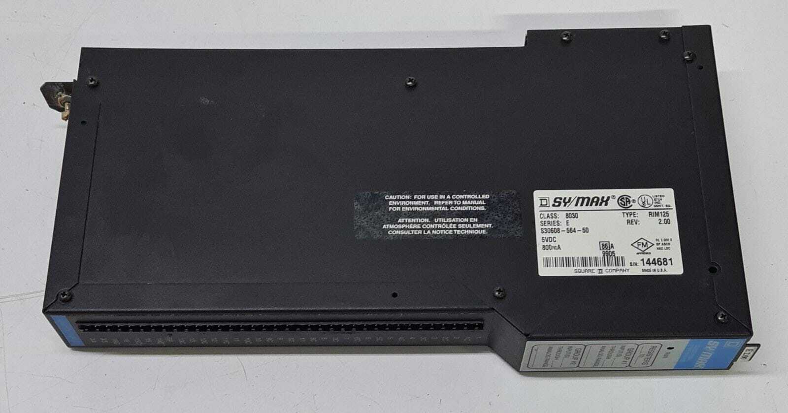 SQUARE D SYMAX SY/MAX CLASS 8030 RIM125 ANALOG INPUT MODULE E 2.00