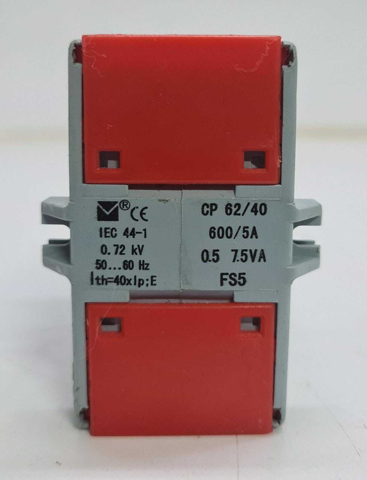 [LOT OF 3] Current Transformer IEC 44-1 CP62/40 7.5VA 600/5A 0.72 kV 50...60Hz