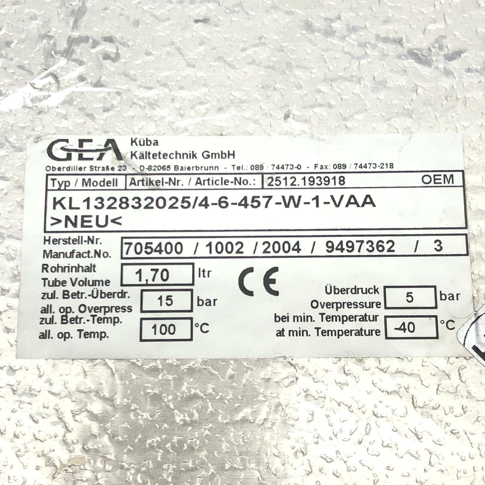 Wavelight Sinon Q Switch  GEA KL132832025-4-6-457-W-1-VAA EBM Heat Exchanger
