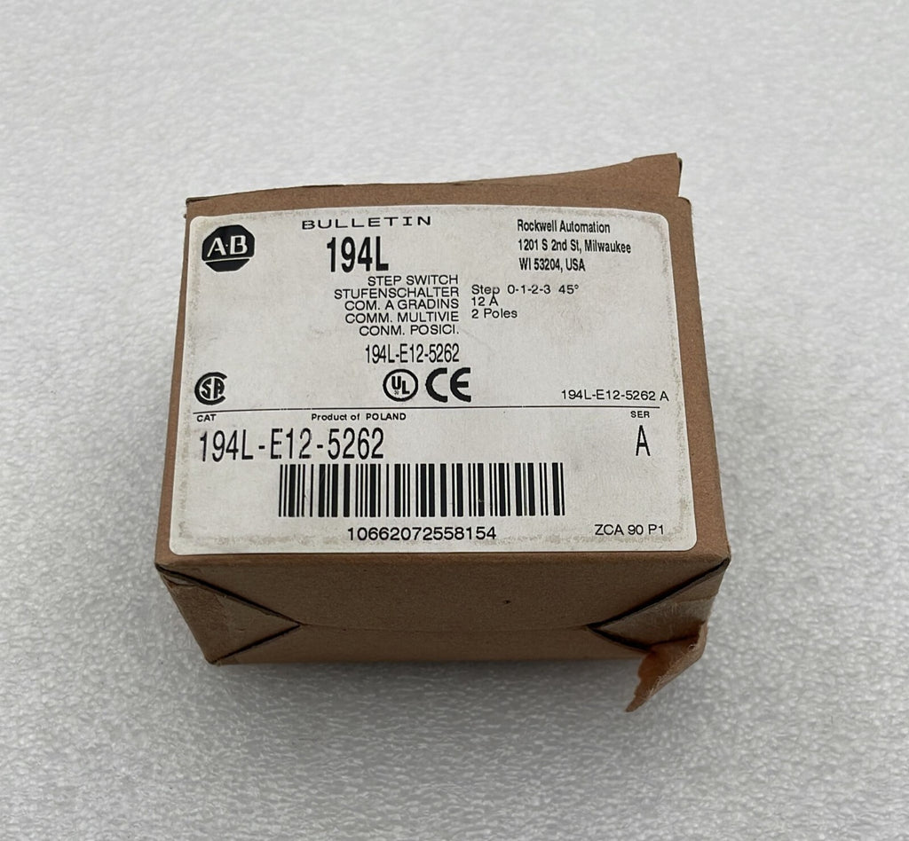 Allen-Bradley 194L-E12-5262 Step switch 12A 2 Poles