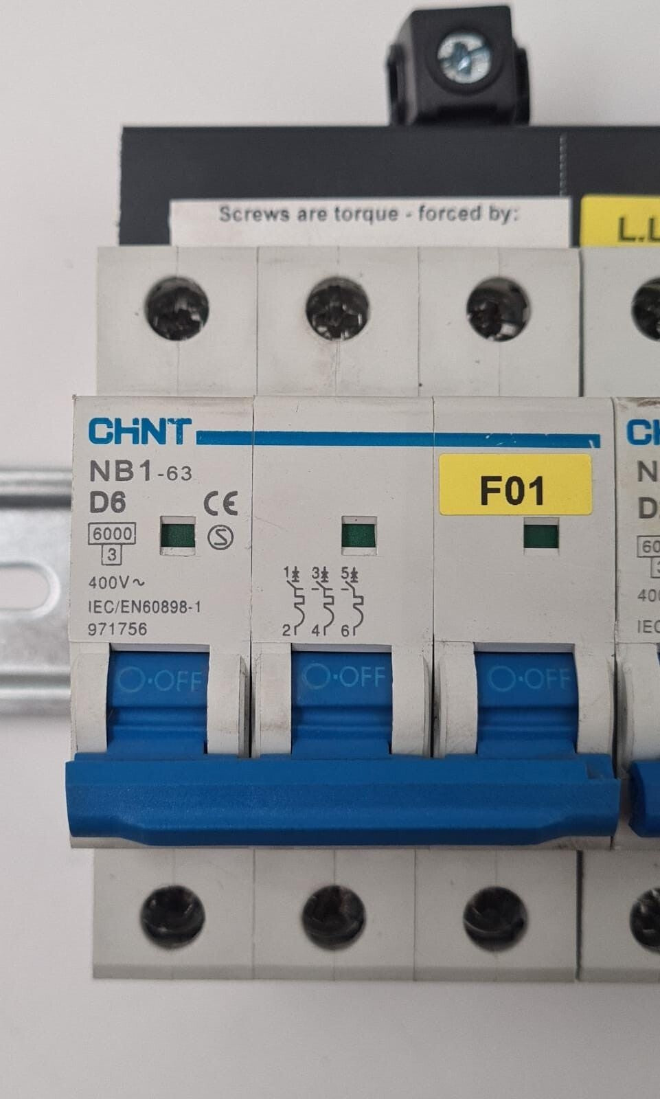CHINT NB1-63 D6 & D20 & C10 3-pole & NBH8-40H C10 & C4 circuit breaker switch