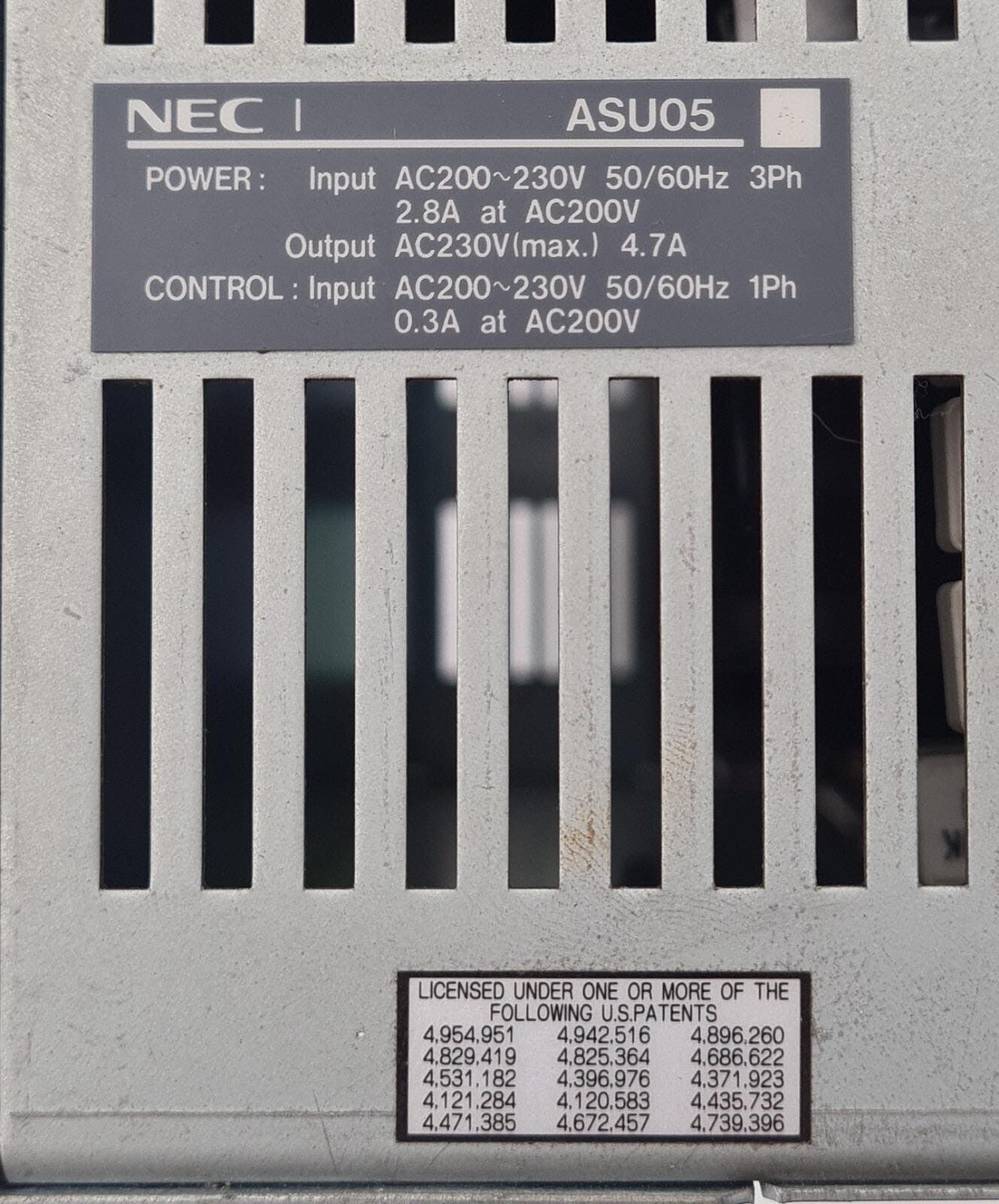 NEC ASU05A AC Servo Driver P003-2035 ASC Drive