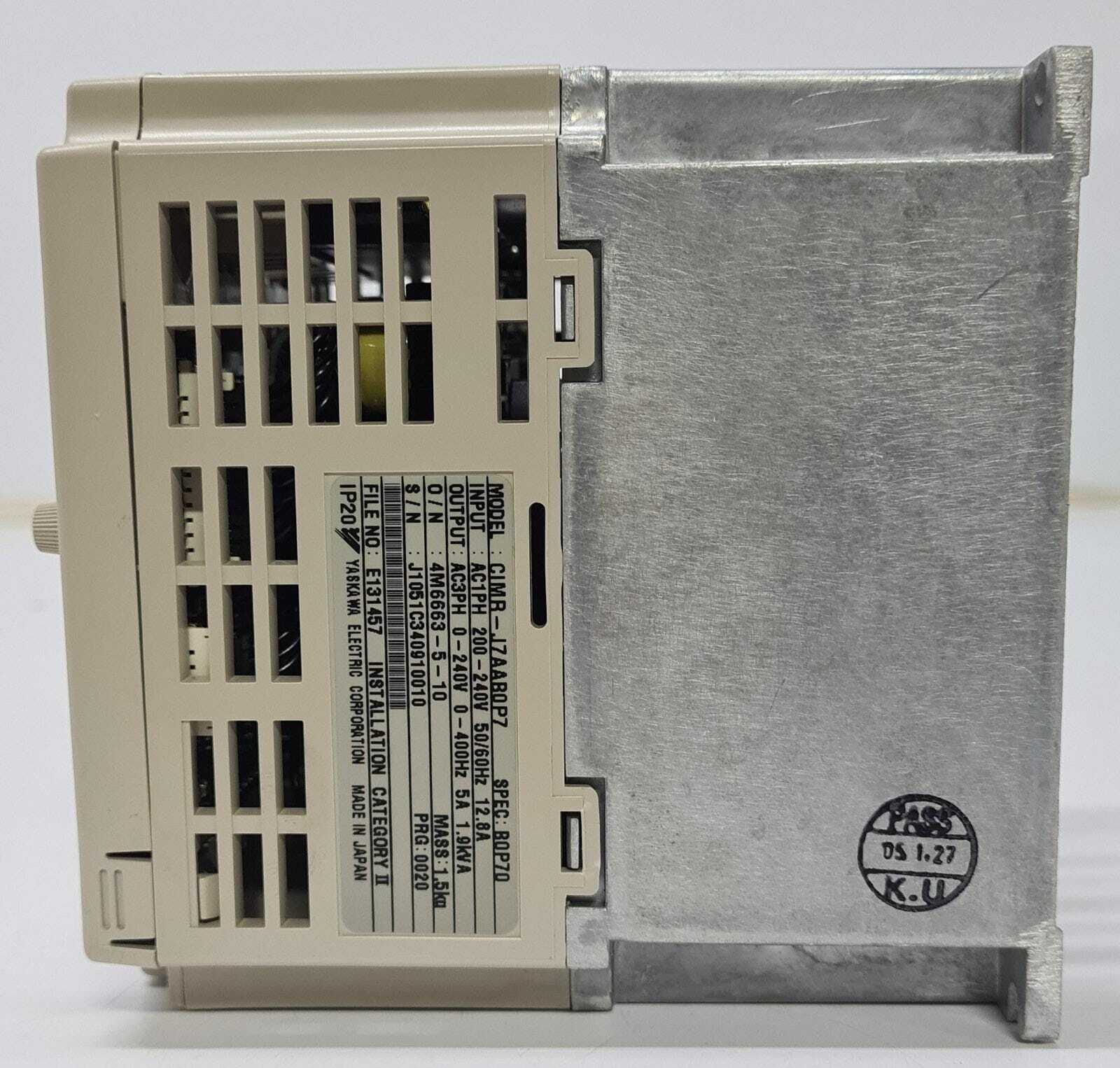 YASKAWA VS mini J7 CIMR-J7AAB0P7 Inverter Drive 200V Single Phase 0.75kW