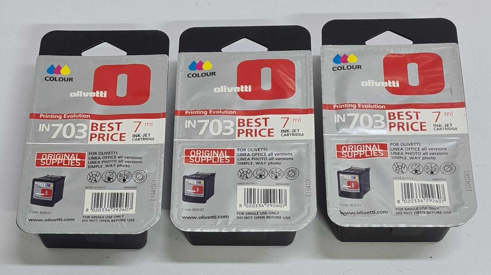 [LOT OF 3] NEW OEM Olivetti IN703 Color B0632 Linea Office / Photo Simple_Way OV