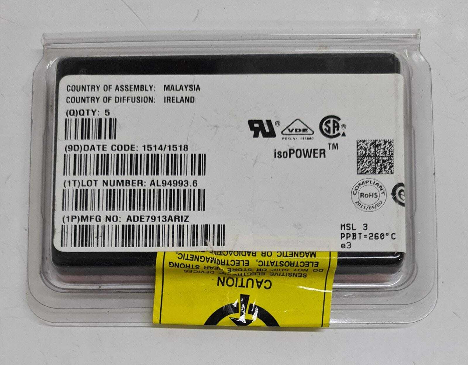 [LOT OF 5] NEW- Analog Devices ADE7913ARIZ Converter 20-Pin SOIC Differential