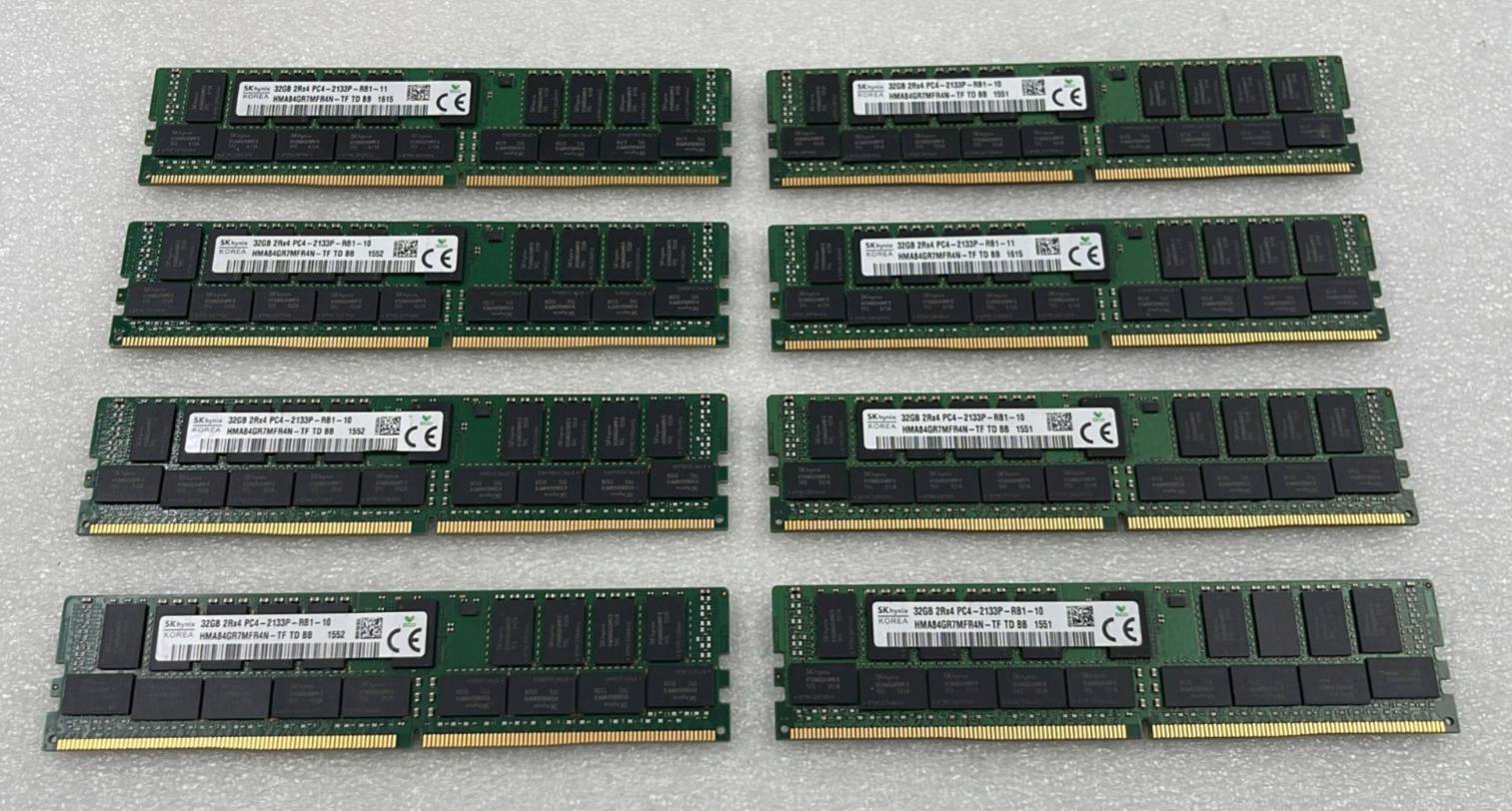 [LOT 8] SK Hynix 32GB PC4-2133P server memory RAM full lot view