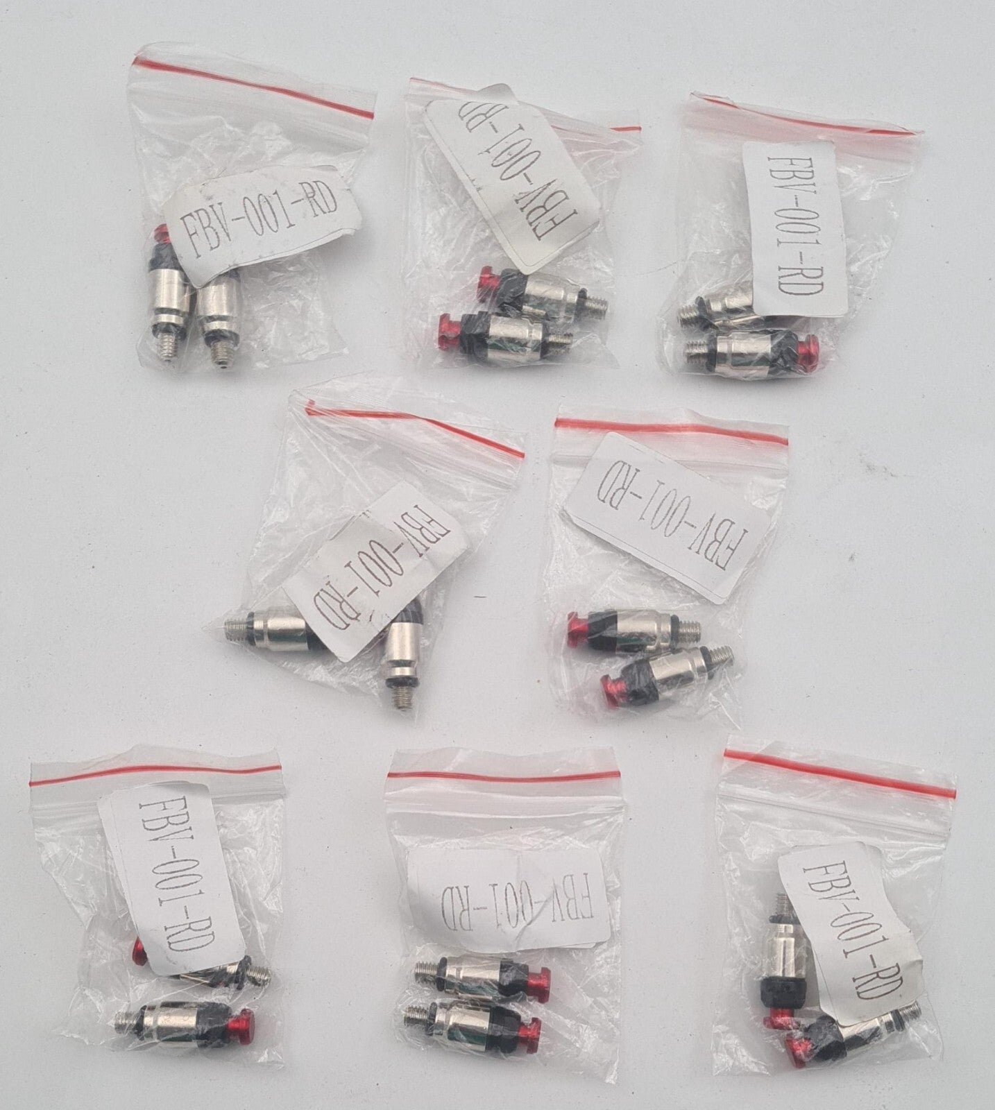 [LOT OF 16] M5x0.8mm Motorcycle Front Fork Bleeder Air Valves FBV-001-RD