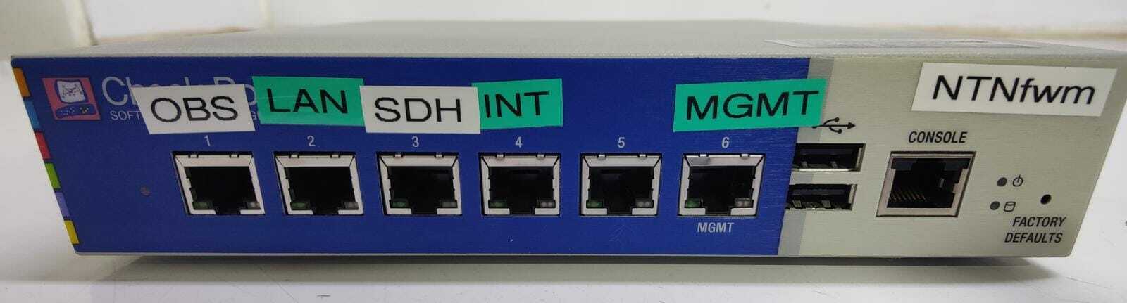Check Point T-110 6-Port Gigabit Security Appliance Firewall