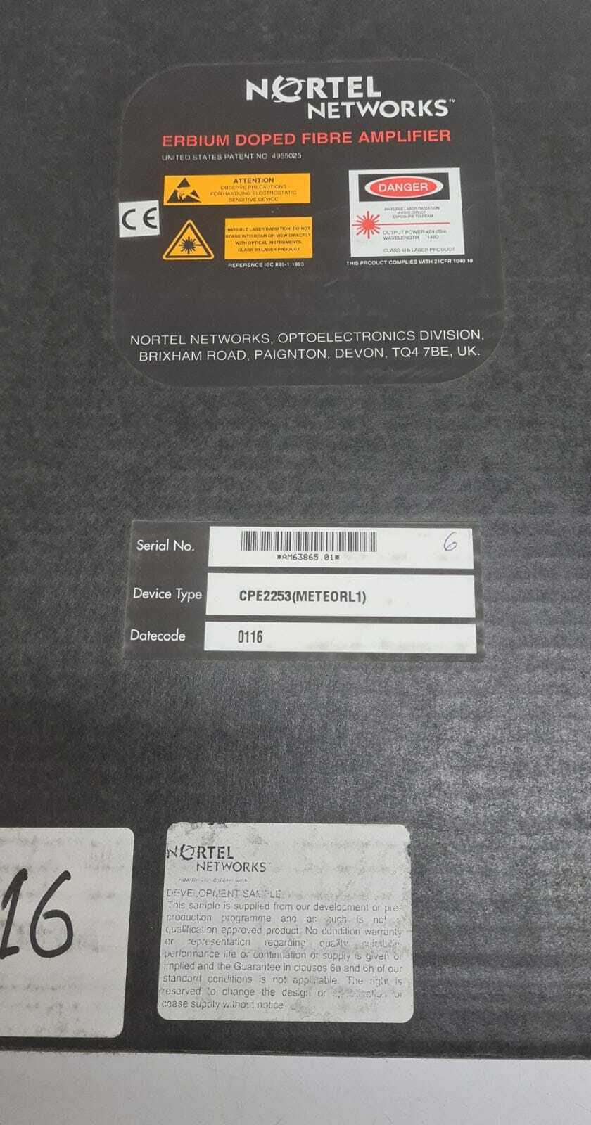 Nortel Networks ERBIUM DOPED FIBRE CPE2253 (METEORL1) Multiwavelength Module