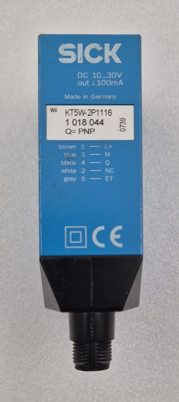 SICK KT5W-2P1116 contrast sensor 1018044 front label view
