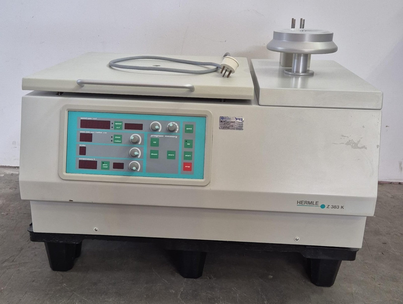 HERMLE Z 383 K Lab Refrigerated Centrifuge W/ Rotor & Buckets