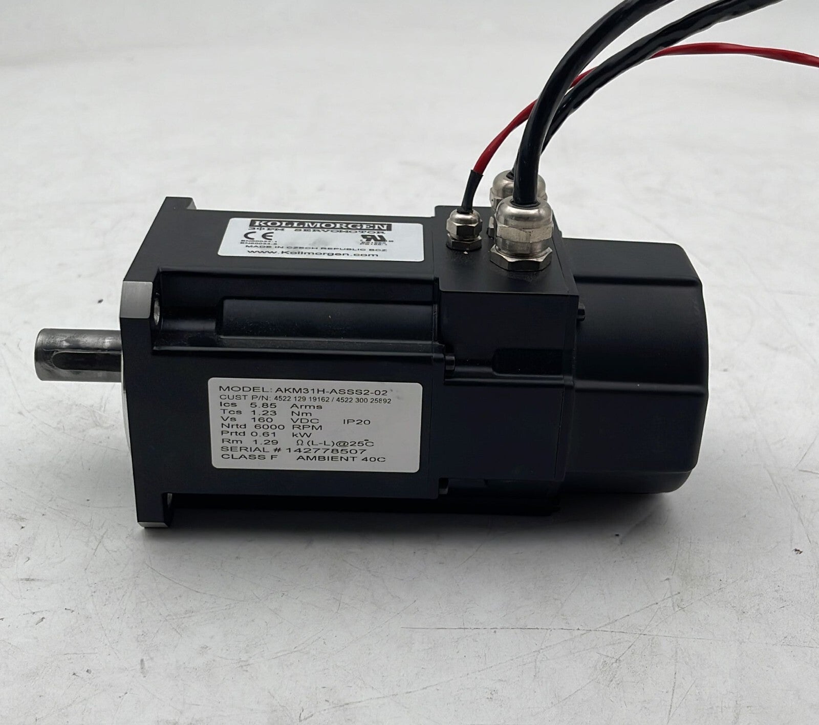 Kollmorgen AKM31H-ASSS2-02 Servo Motor 6000RPM 0.61kW 4522-129-19162