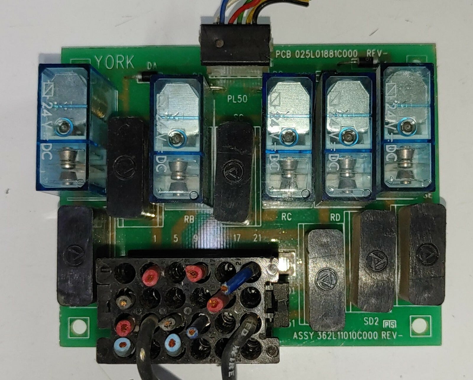 YORK PCB 025L01881C000 REV- / ASSY 362L11010C000 REV-