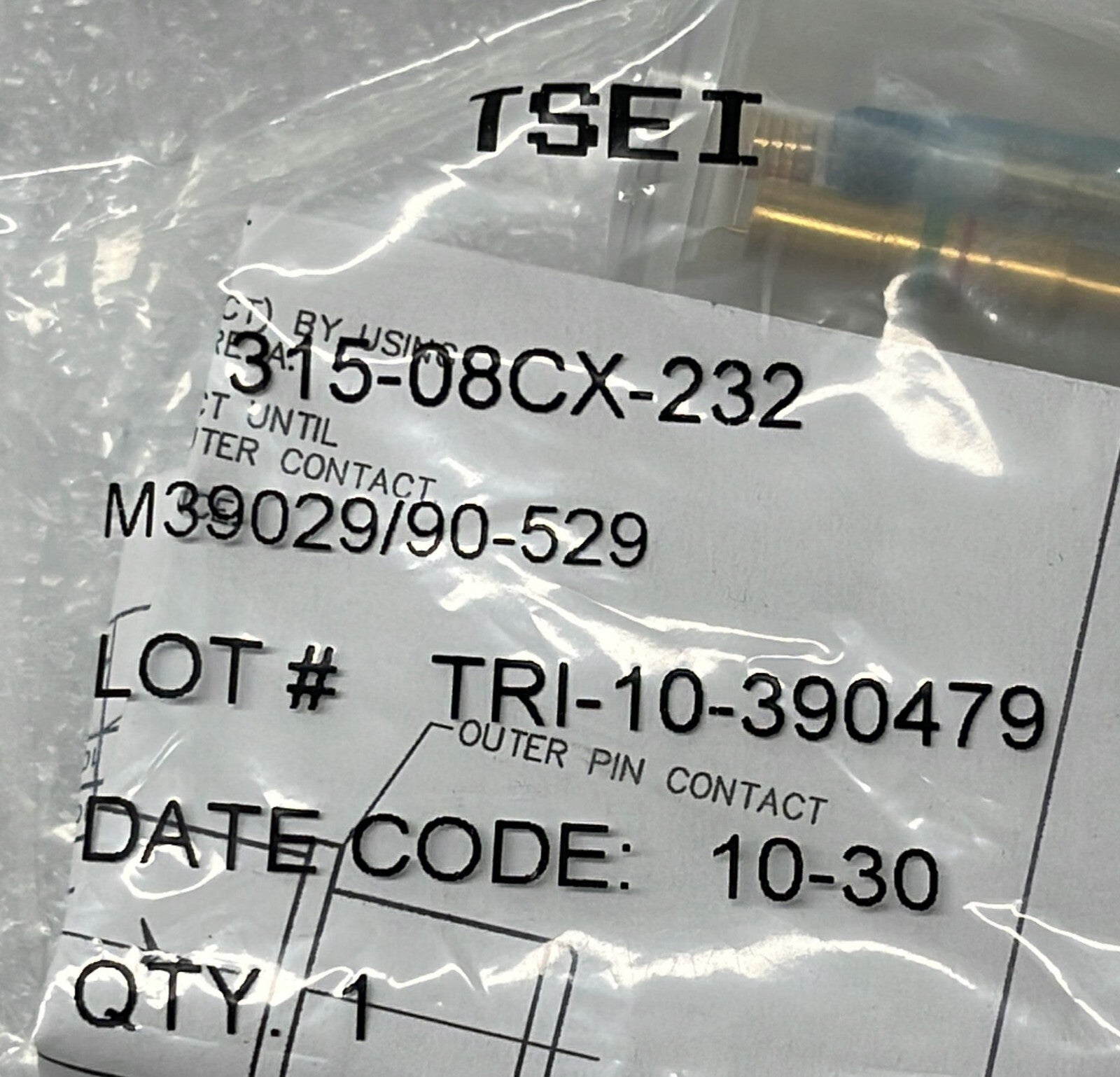 [LOT 5] NEW Sealed - TSEI Pin Socket 315-08CX-232  M39029/90-529