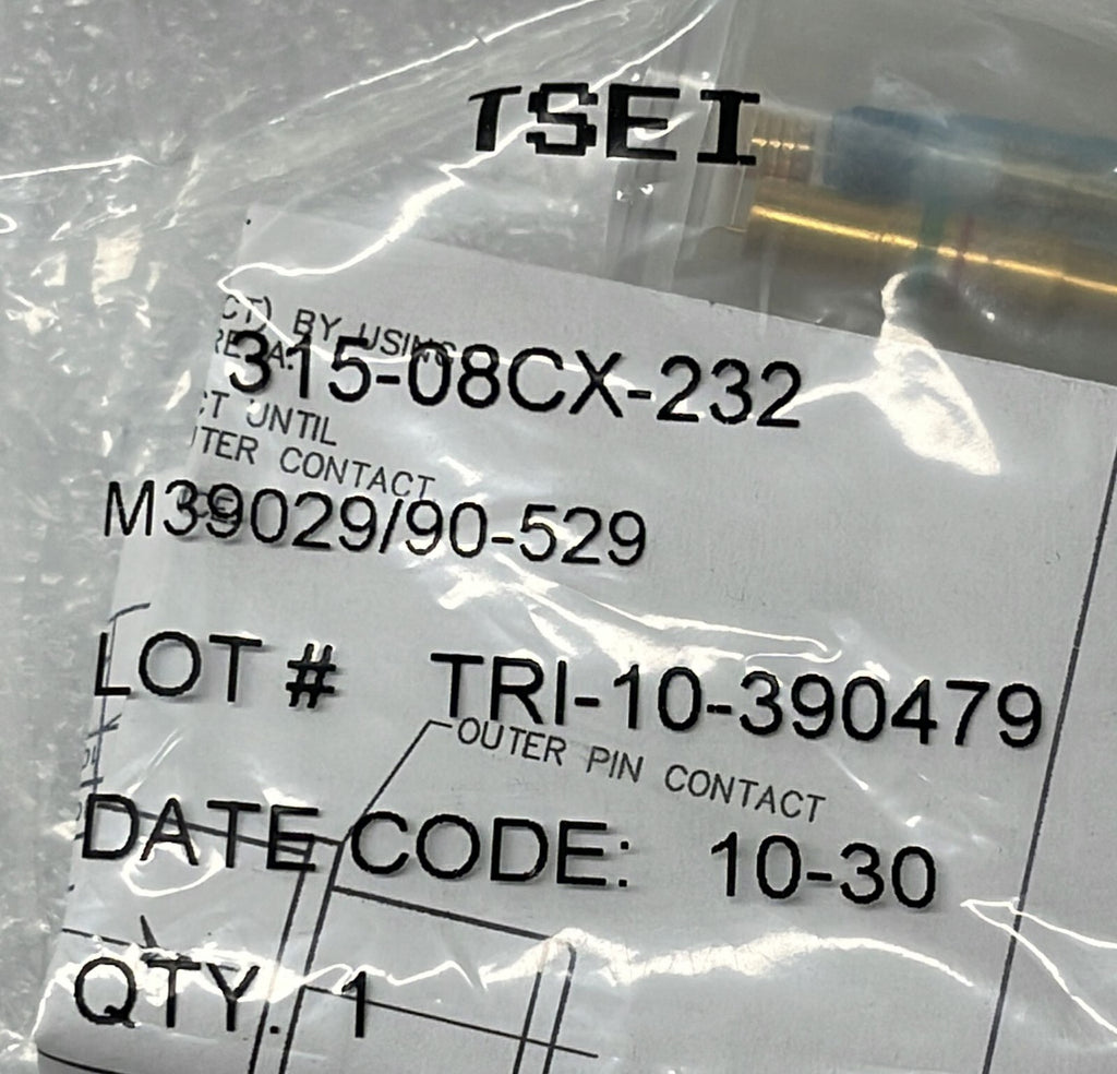 [LOT 5] NEW Sealed - TSEI Pin Socket 315-08CX-232  M39029/90-529