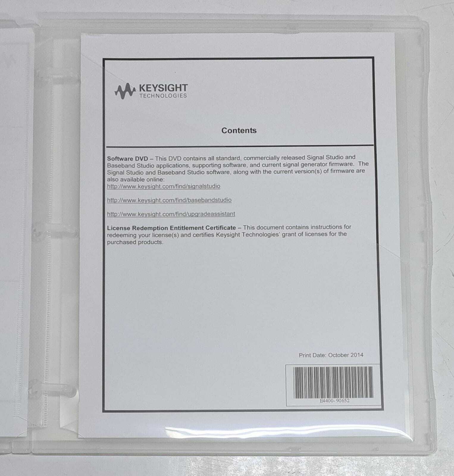 NEW - KEYSIGHT Technologies 5010-7747 SOFTWARE KIT W/ SW CD 5010-7739