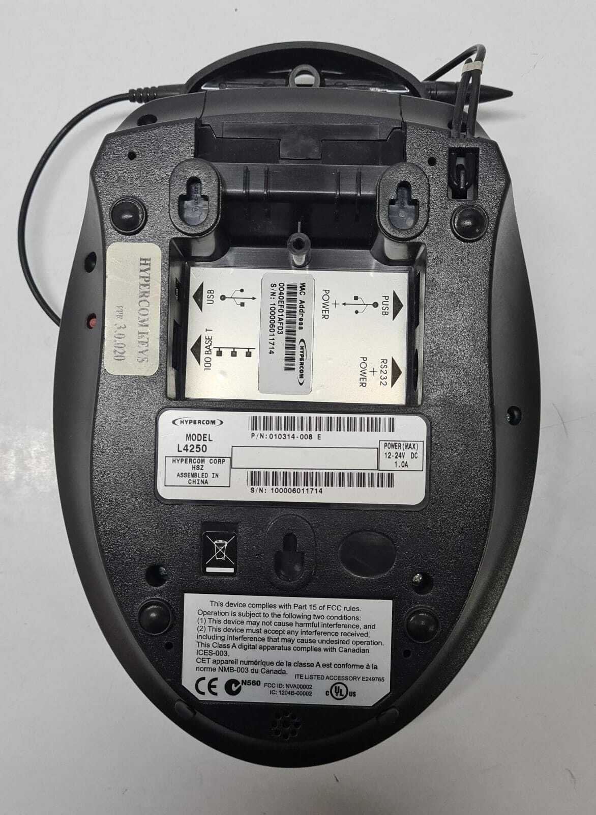 Hypercom Optimum L4250 L 4250 Credit Card Payment Terminal Customer Facing