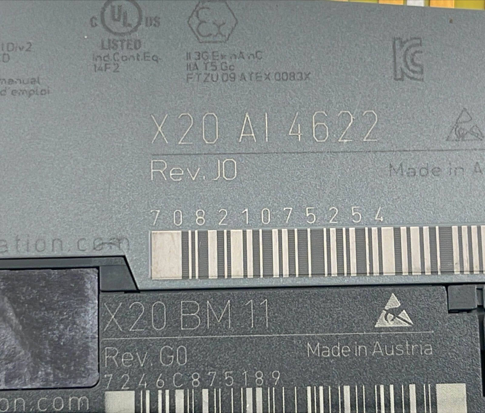 [LOT 3 PCS] B&R Automation X20 AI 4622 Digital Control Module W/ X20 BM 11