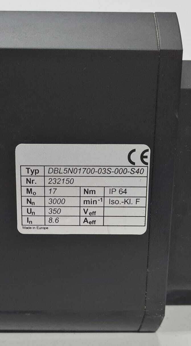 KOLLMORGEN Seidel DBL5N01700-03S-000-S40 Servo Motor